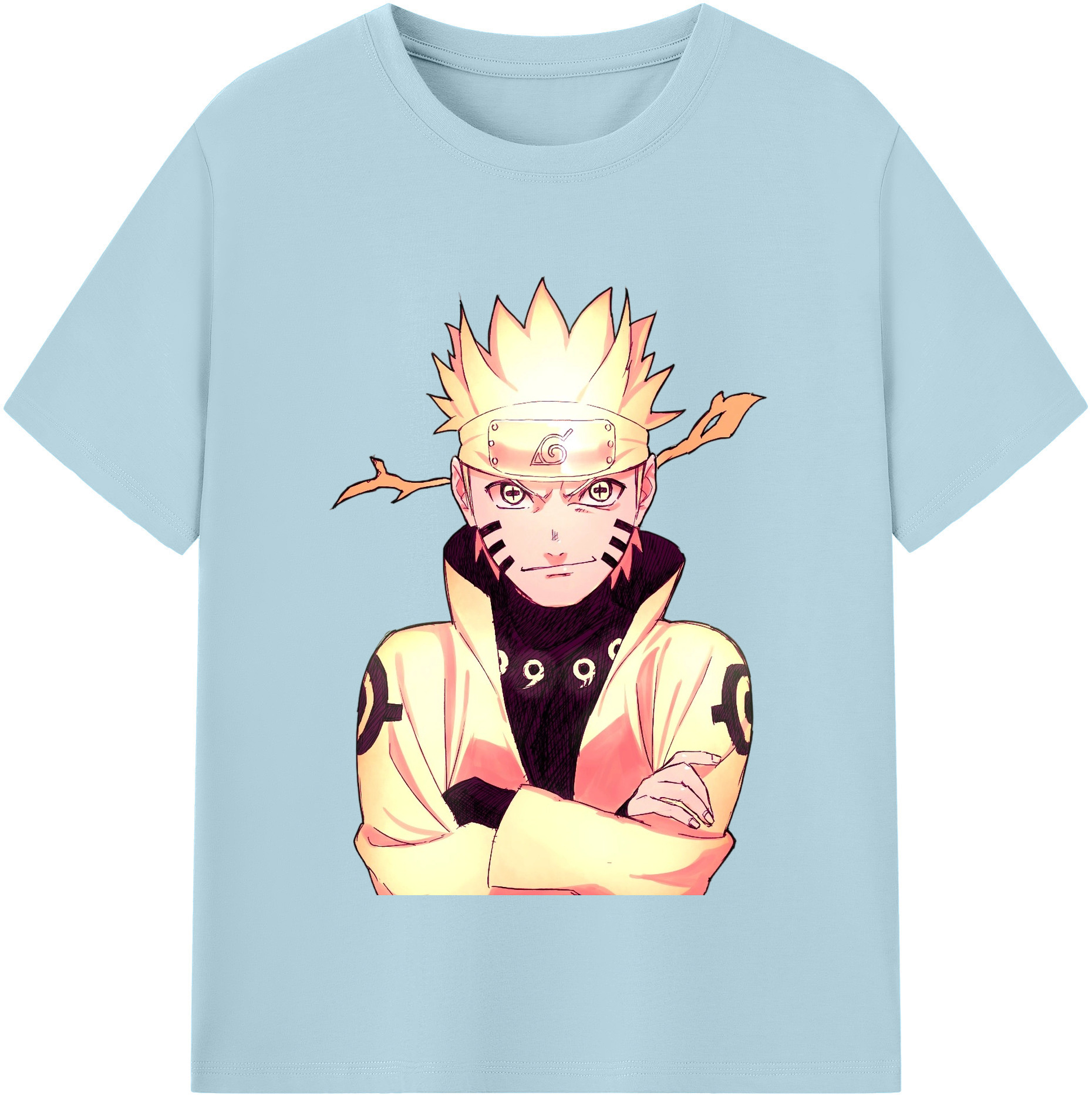 （画像用） NARUTO -ナルト- うずまき ナルト Uzumaki Naruto 綿100％半袖Tシャツ（フロントプリント）